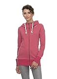 [page_title]-Ragwear Liberty A Organic Damen,Sweatjacke,Zip Hoodie mit Kapuze,vegan,Daumenlöcher,Seitentaschen,Rose,L