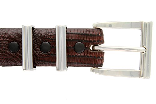 BS8640 / S5998_Genuine Full-Grain Cowhide Leather Designer Golf Dress Belt, 1-1/8"(30mm) Wide3