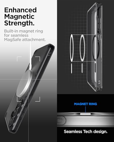 Image of Spigen Ultra Hybrid MagFit | Samsung Galaxy S25 FE Case [Transparent] [Magsafe] Galaxy S25 FE Back Cover | TPU+PC - Frost Black