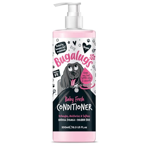 Yguyun BUGALUGS Conditioner with Baby Fresh Perfume, Best Grooming Conditioner for Puppy & Smelly Pet That detangles & moisturises Use with Shampoo