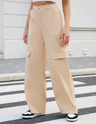 Blooming Jelly Women High Waisted Cargo Pants Wide Leg Baggy Waistband Y2k Pants with Multiple Pockets2
