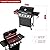 LOUAORIS 4 Burner Propane Gas Grill with Wheels, 40,000 BTU Output Outdoor BBQ Gas Grill with Side Tables for Backyard,Camping & Outdoor Cooking,Easy Assembly(Black)