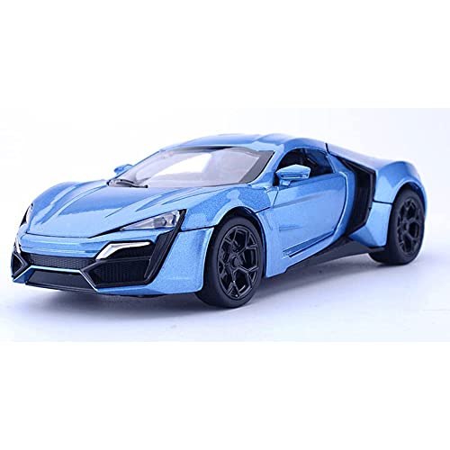 Image of DEUSON ECOM 1:32 Lyken Hyper Toy Car Diecast Metal Car Model Cars for Kids Sound and Light Pull Back Openable Door