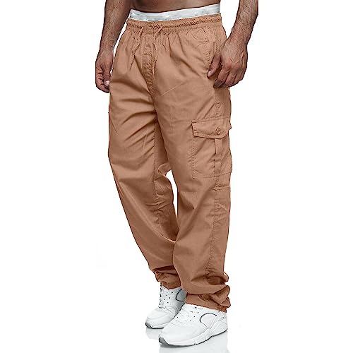 Breathable Work Pants for Men Men's Relaxed Fit Dress Mens Cargo Hiking Loose Joggers Lightweight Beach3