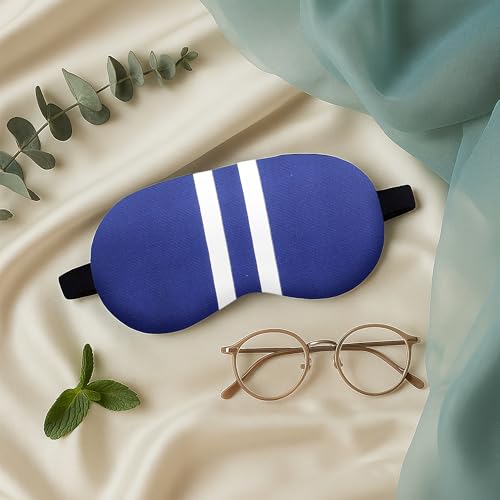 Image of Jennaa¢ Cute Sleeping Eye Shade Mask Cover for Insomnia, Meditation, Puffy Eyes and Dark Circles WhiteLine Purple