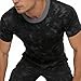 TOMITANY Camouflage Short Sleeved T-Shirt for Men Quick Dry Sports Shirt Outdoor Physical Training Clothing Tactical T-Shirt Sand Python L