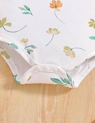 Borlai Kleinkind Baby Mädchen Kleidung Langarm Floral Strampler Hosenträger Gestrickter Rock Outfits Bekleidungsset Babykleidung