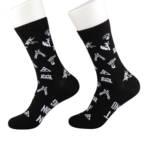 Calcetines de electricista JTOUK con frase divertida en algodón cómodo 7
