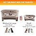 Neater Feeder Express Mess Proof Dog Bowls Elevated for Small Breeds under 15 Lb, Made in USA, No Spill Raised Dog Food Bowl Stand, Stainless Steel Food and Water Bowl Set, Feeding Station, Cappuccino