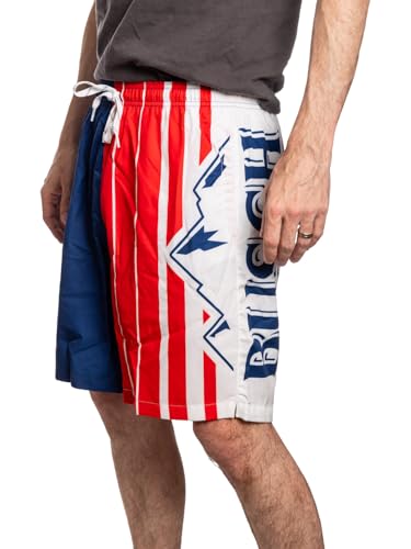 Calhoun Busch Light Men's Red, White, Blue Mountain Logo Quick-Dry Swim Trunks2