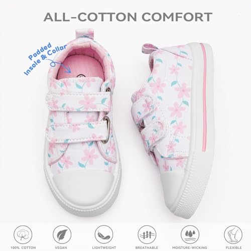 BlueKnot Toddler Canvas Shoes Boys and Girls Sneakers Hook and Loop Straps4