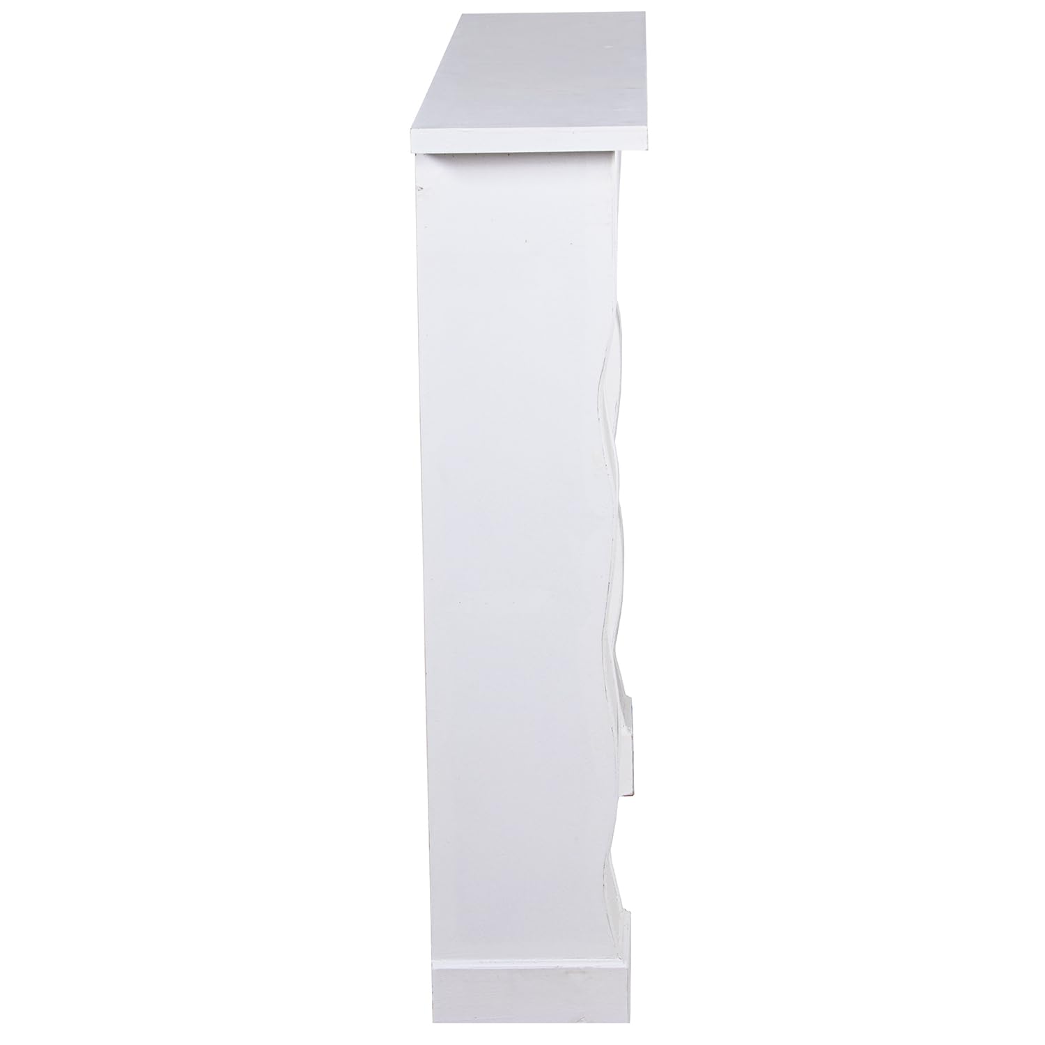 FRENTE CHIMENEA MADERA BLANCO_110X24X100CM, ABETO+DM
