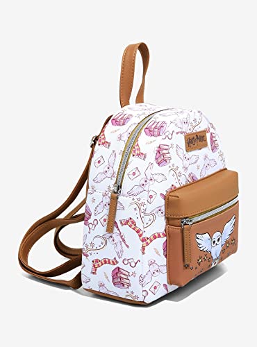Mini mochila Aquarela Hedwig Harry Potter, Brown White