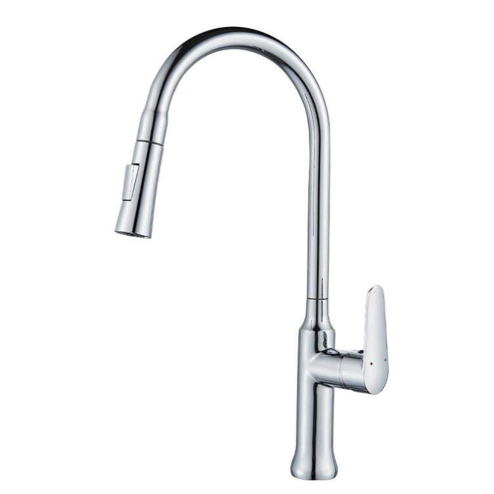 Robinet de cuisine avec douchette télescopique mitigeur eau chaude froide pour évier