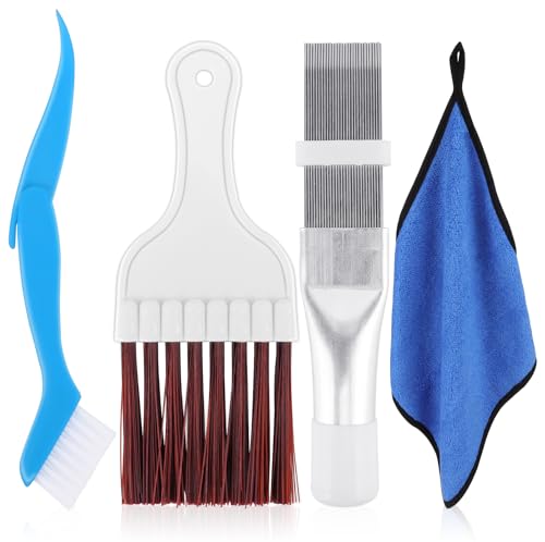Coicok Kit Pulizia Asciugatrice, Spazzola per Filtro Asciuga, Spazzola per Pulizia del Condizionatore d'Aria, Metallo Strumento di Riparazione del Radiatore per Unità Esterne