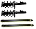 DTA 70083 Full Set 2 Front Complete Struts with Springs and Mounts + 2 Rear Shocks 4-pc Set, 2004-2009 Mazda 3 (Except MazdaSpeed Model), 2006-2010 Mazda 5