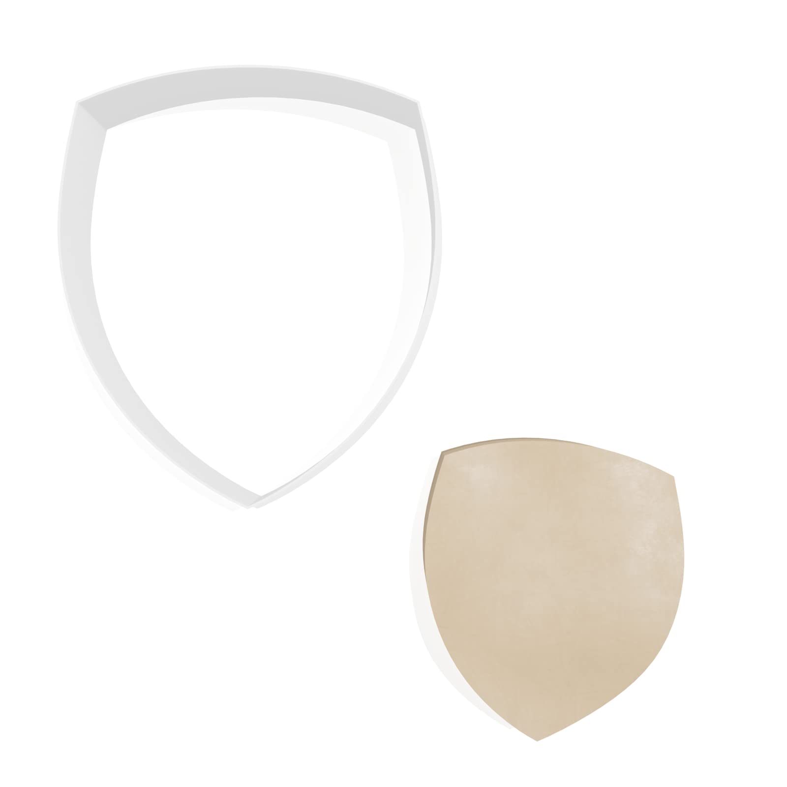 Shield Badge Cookie Cutter - 3 Sizes, White, 7cm