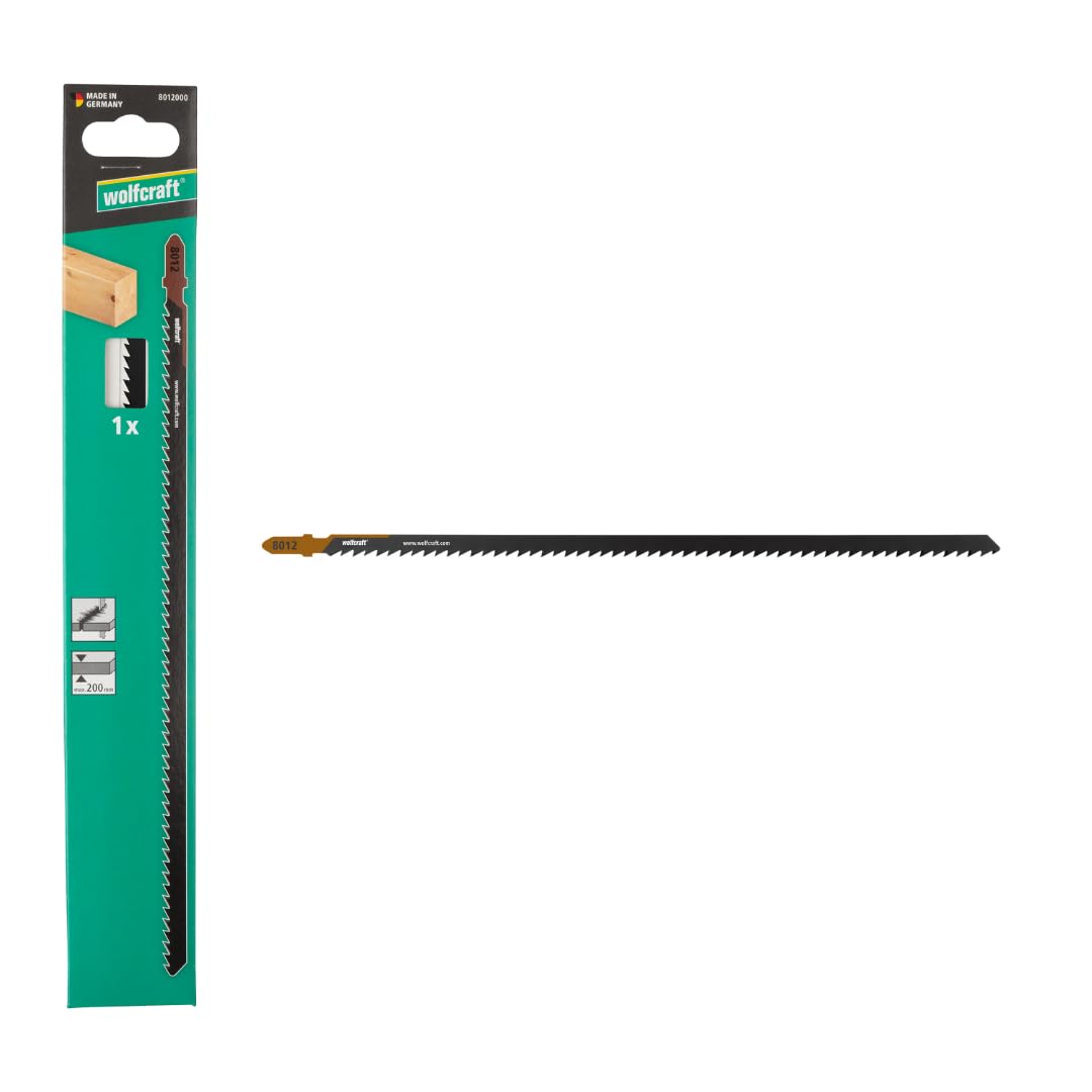 wolfcraft HCS Jigsaw Blade for Softwood and Timber Beams, T-Shank, 200 mm
