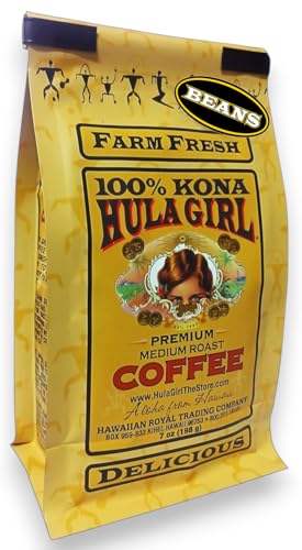 Hula Girl 100% Kona Coffee en grano 7 oz miniatura 2