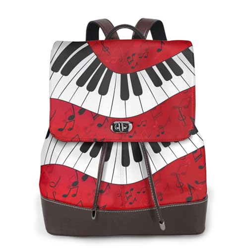 Sac à dos en cuir pour femme mélomane idéal pour les cours de musique et sorties en ville