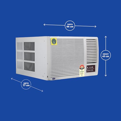 Image of Carrier 1.5 Ton 5 Star Inverter Window AC(Copper,High Density Filter for Dust Filtration, 2Way Air Directional Control, Estra EXi -CIW18SC5R32F0,White)