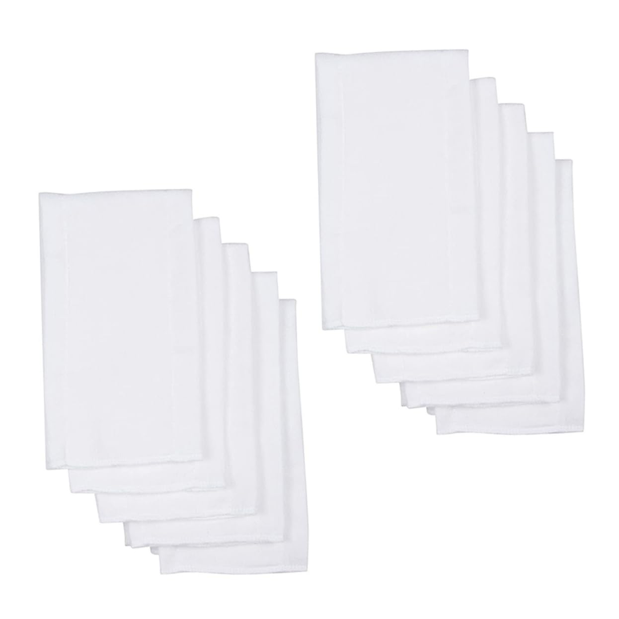 HAPINARY Multi-Functional 10 Pack Cotton Burping Cloths Newborn Diaper Inserts Reusable White 60x60cm