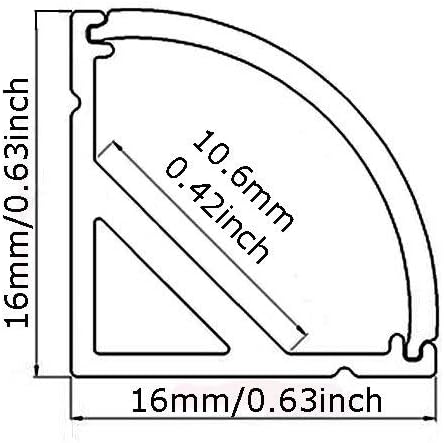 YiLighting - 20pcs L Shape Seamless Corner Connection Extension Connectors for V-Shape Aluminum Channels (20, L Shape Corner Connector)