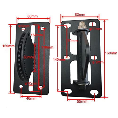 Howonder My-23 Heavy Duty Speaker Wall Mounts ,Hold Up To 100Lbs, Speaker Wall Mount Bracket Design For Large Speakers Or Column Speakers (2 Packs Black) #TOP5