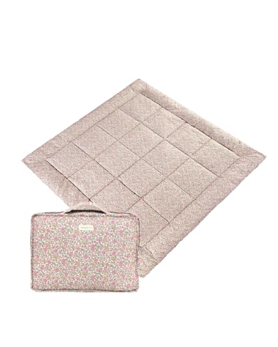 molis & co molis&co. Spielmatte für baby. Extra große 120 x 120 cm faltbare, tragbare Babydecke für Kleinkinder und Babys. Peony. Sehr gepolstert. OEKO-TEX 100.