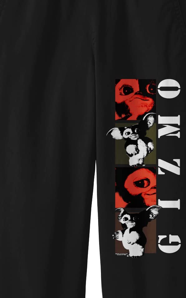 Bioworld Gremlins Gizmo Poses Youth Black Graphic Joggers2