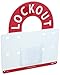 NMC MLO Lockout â€“ 14 in. x 15.5 in. Plexiglass Lockout Station Backboard with White Text on Red Base
