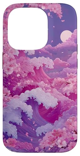 Sakura Dream Wave - Flor de cerezo japonesa con nubes rosas Carcasa para iPhone 14 Pro