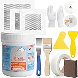 Dry Wall Patch Repair Kit, 22OZ Spackle Wall Repair Paste White Putty with Scraper Mesh Tape, Drywall Hole Repair Patch Kits for Wall Surface Fill Quick & Sheetrock Ceiling Crack Damage Mending