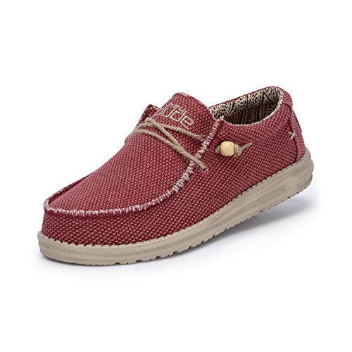 Image of Hey Dude Men's Moccasin, Pompeian Red, 13