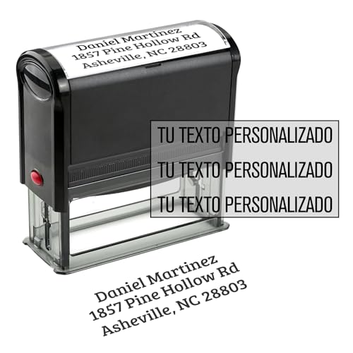 Sellos Personalizados - Sello Empresa Automatico - Sello Personalizado para Medico Profesor Direccion - Cuño Personalizado Oficina Caucho con Logo