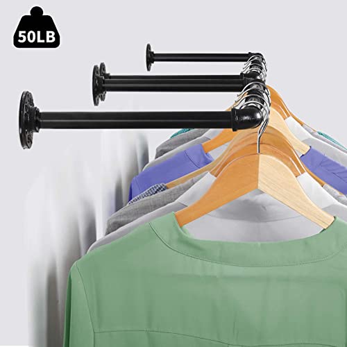 Liantral Clothing Racks For Hanging Clothes, 32.6" Garment Rack, Set Of 2 Industrial Pipe Clothing Rack, Closet Rod For Closet Storage, Laundry Room #TOP5
