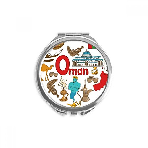 Miroir de maquillage de poche Oman love heart DIYthinker rond portable