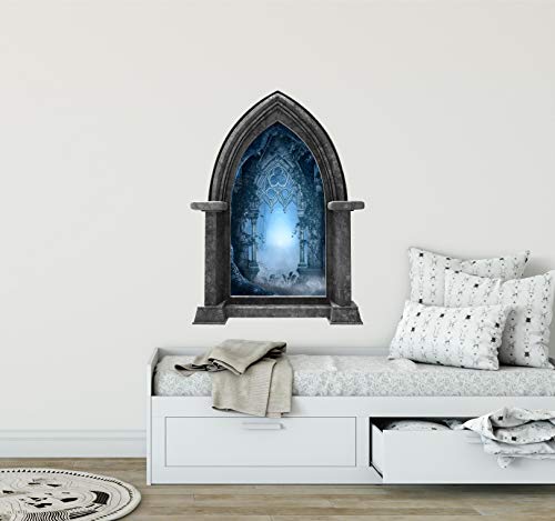 Vinilo Decorativo Fantasía Bosque Azul 36" x 26.8" miniatura 2