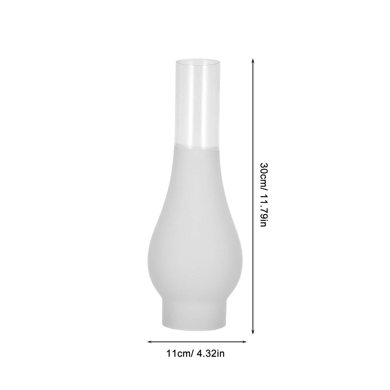 Paralume in Vetro Satinato per Lampada a Olio Vintage Coperchio Antivento per Lampada a Cherosene da Interno Sostituzione Paralume 74 CM Diffusione Luce Calda per Arredamento