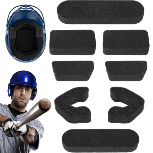 Molain Universal Baseball Helmet Padding, Helmet Padding Kits Compatible with Baseball Batting Helmets Replacement Foam Pads Kits Set Accessories Mats for Softball Players