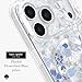 kate spade new york iPhone 17 Pro Max Case - Compatible with MagSafe - Designer Phone Case - Flowerbed Blue Gems