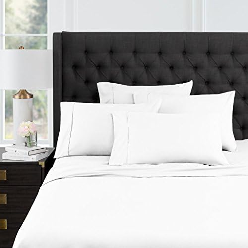 Hotel Collection Luxury 4-Piece Bed Sheet Set - Ultra Soft, Deep Pockets, Wrinkle & Fade Resistant, Hypoallergenic Sheet & Pillow Case Set - Queen - White