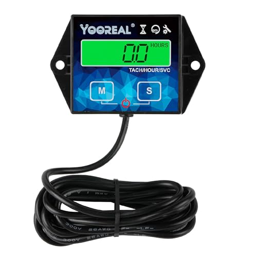YOOREAL Tacómetro digital con luz de fondo,Contador de horas