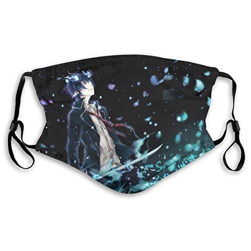 LMHBLTOP Ao No Exorcist Boy Kurikara Blue Exorcist Unisex Anti Pollution Face for Outdoor Dust-Proof Windproof, 1, Medium