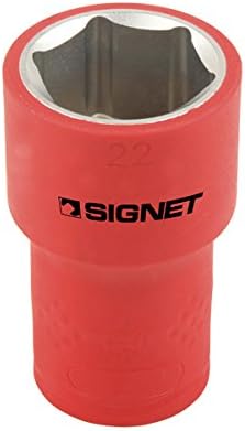 SIGNET: 1/2DR Insulated Socket, Hex, 0.9 inches (22 mm), E41422