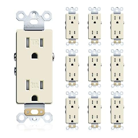 junlit Decorative Electrical Outlet 10 Pack Cover