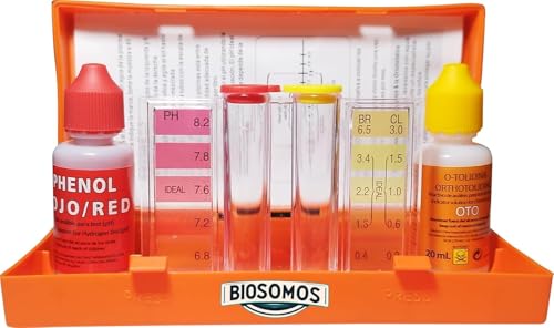 Test Kit Analizador De Ph y Cloro (Otho/Phenol) 4 Gotas-Biosomos (Test Kit 4 gotas)