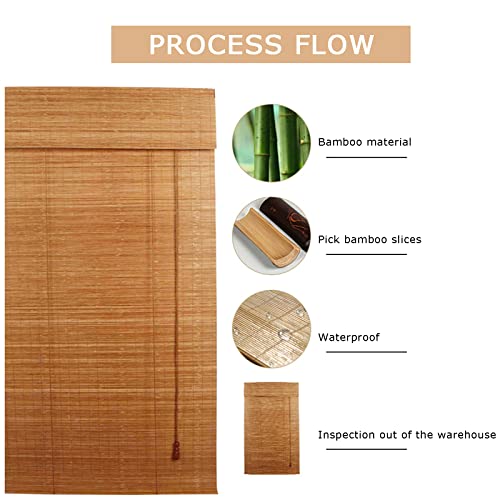 Bamboo Blinds, Bamboo Shades,Blinds & Shades, Window Shade, Roman Shades For Windows, Roman Window Shades, Window Shades For Home, Bamboo Shades For Patio,W95Xh140Cm/W37.4Xh55.11In #TOP1