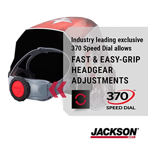 Jackson Safety Premium Graphic Welding Hood with ADF - Ultra Lightweight Auto Darkening Welding Helmet - ANSI Z87.1 (Multiple Styles)