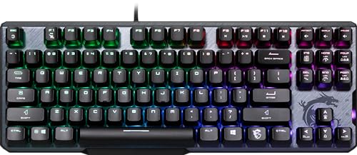 MSI Vigor GK50 Elite TKL LR US Mechanische RGB Gaming Tastatur mit Kahil Blue Switches